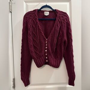 Vintage cable knit cardigan